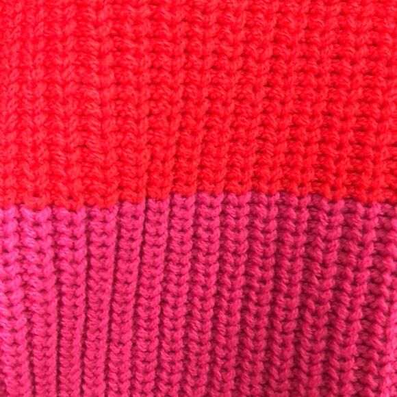 Brittany Humble Size L Color Blok Chunky Knit Boxy Sweater - Picture 2 of 5